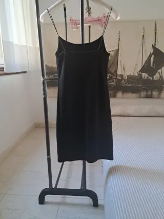 Vestido negro algodón y licra