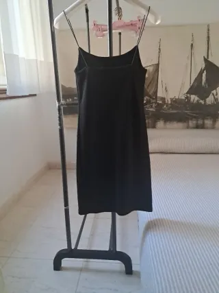 Vestido negro algodón y licra