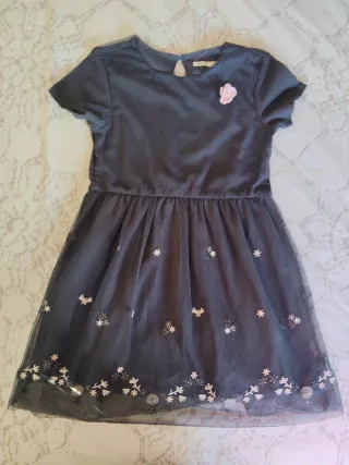 Vestido niña tul flores Sfera, talla 9-10