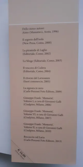 Romanzo noir "Tsunami sul Lario!" Di Giovanni Gall