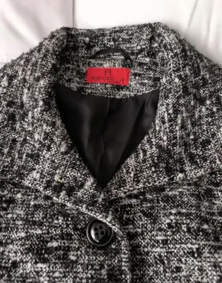 Abrigo largo vintage algodón y lana