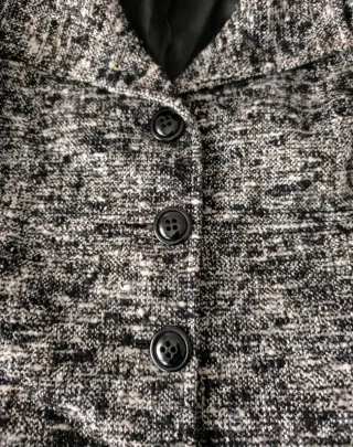 Abrigo largo vintage algodón y lana