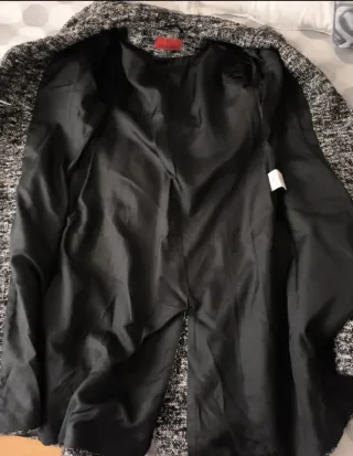 Abrigo largo vintage algodón y lana