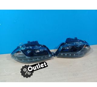 KJ FAROS PARA SEAT IBIZA CORDOBA 6L 02-08 DRL NEGROS H1 H1 R