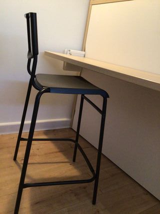 Silla Taburete Alta Negra