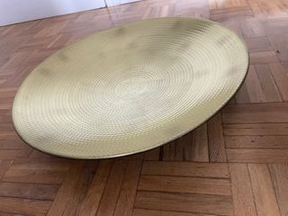 Plato decorativo dorado metal