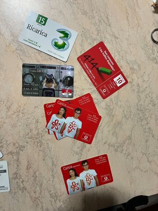 Ricariche telefoniche Tim, Vodafone, 3, vintage