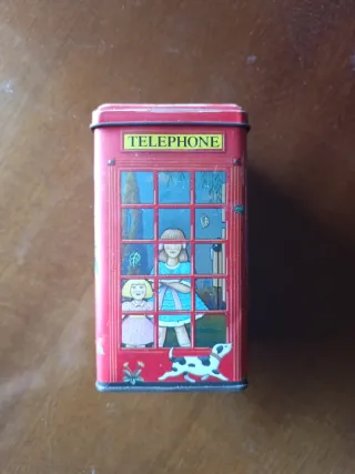 Hucha Caja Vintage Teléfono Rojo