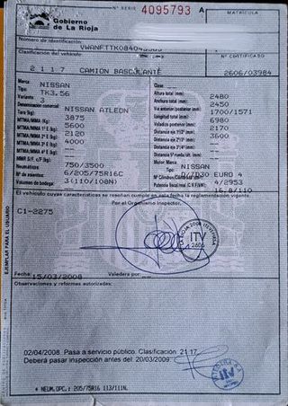 Nissan Atleon 56.15  VOLQUETE