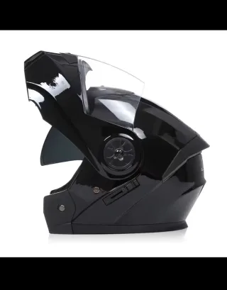 Casco Modular Convertible Negro brillante