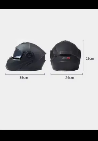 Casco Modular Convertible Negro brillante