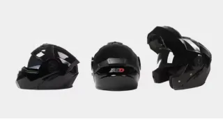 Casco Modular Convertible Negro brillante