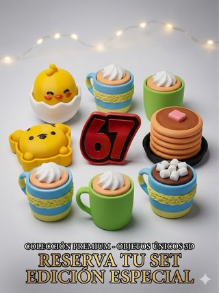 Clickers Anti-Estrés Postres Kawaii Set 67