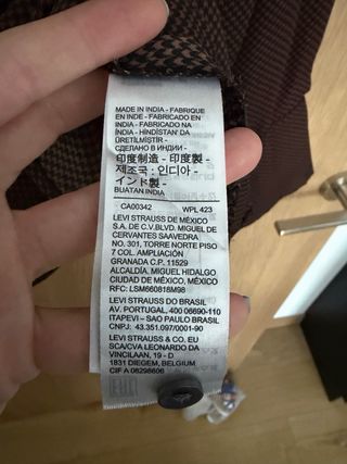 Camisa Levi's Marrón/Negro