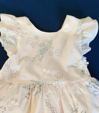 Vestido niña rosa flores, celebración, Verbaudet