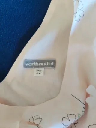 Vestido niña rosa flores, celebración, Verbaudet