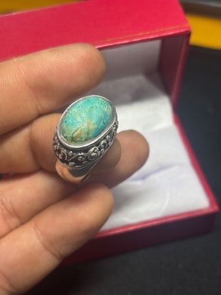 Anillo plata de ley 925 - Turquesa Natural