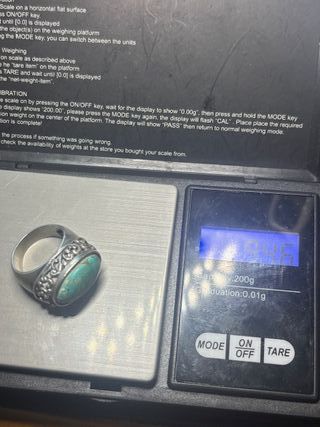 Anillo plata de ley 925 - Turquesa Natural