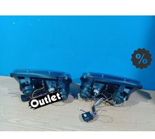 KJ FAROS VOLKSWAGEN VW GOLF 4 OJOS ANGEL LED LOOK R32 FONDO