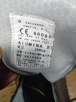 Botas de trabajo de seguridad negras y verdes