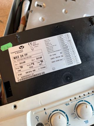 Scheda caldaia Chaffoteaux & Maury MX2 24 FF