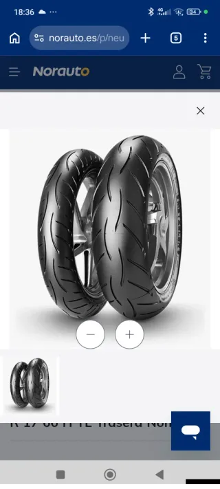 Neumáticos Metzeler sin estrenar