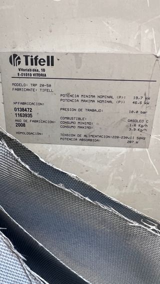 Ricambi per caldaia a gasolio Tifell usati