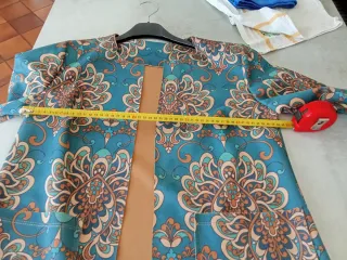 Spolverino fantasia marrone e petrolio