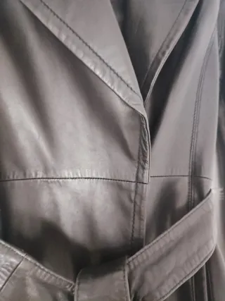 Abrigo tipo gabardina 100%Piel Ovina, T.M/38 Zara