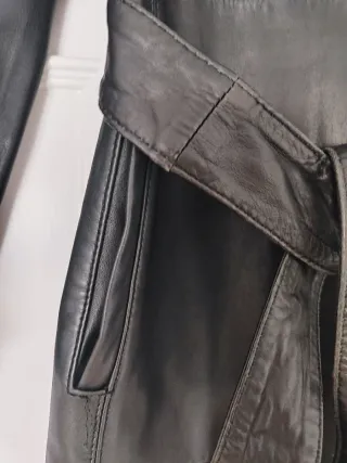 Abrigo tipo gabardina 100%Piel Ovina, T.M/38 Zara