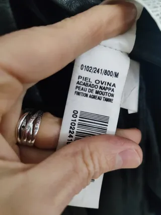 Abrigo tipo gabardina 100%Piel Ovina, T.M/38 Zara