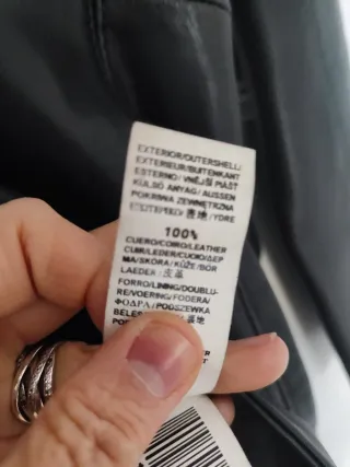 Abrigo tipo gabardina 100%Piel Ovina, T.M/38 Zara