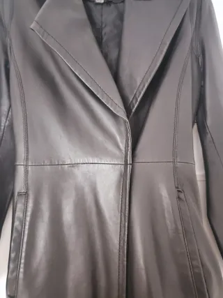 Abrigo tipo gabardina 100%Piel Ovina, T.M/38 Zara