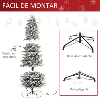 Árbol de Navidad Nevado 210 cm Artificial