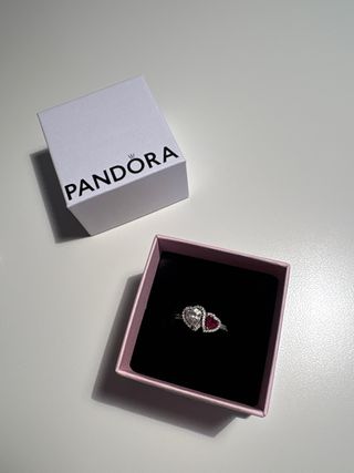Anillo Pandora Dos Corazones