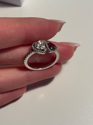 Anillo Pandora Dos Corazones