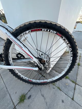 Bicicleta de montaña blanca RHODAS