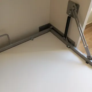 Cama Abatible Blanca y Gris