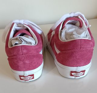 Zapatillas Vans Mujer Fucsia y Blanco Talla 36.5
