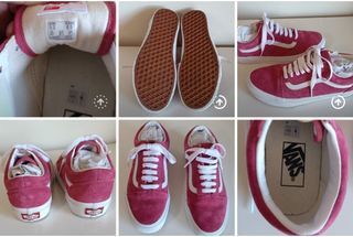 Zapatillas Vans Mujer Fucsia y Blanco Talla 36.5