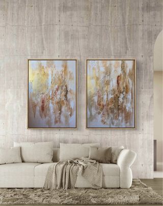 Díptico Decorativo Dorado Grande