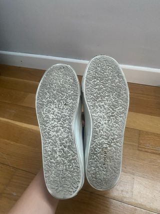 Superga plataforma blancas rayas azules