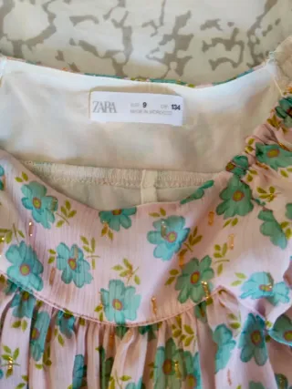 Vestido niña flores, Zara, 9 años