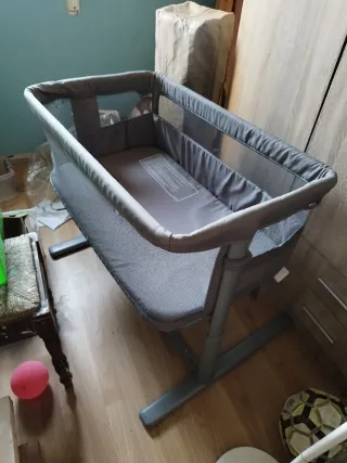 Minicuna colecho Bebeconfort gris