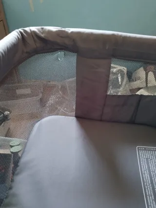 Minicuna colecho Bebeconfort gris