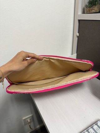 Funda portátil floral rosa