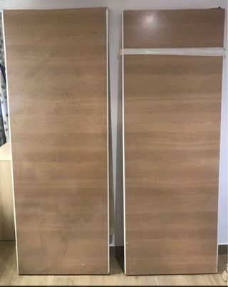 Puertas correderas roble miel macizas material DM