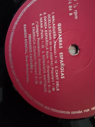 Vinilo Guitarras Españolas - Castaño y Roncal