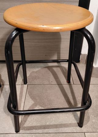 Coppia di sgabelli fissi vintage