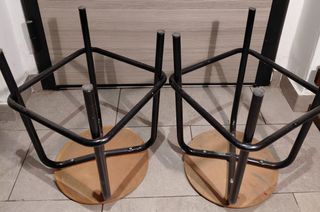 Coppia di sgabelli fissi vintage